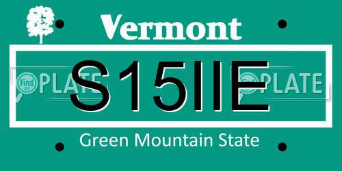 S15IIE Vermont License Plate