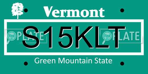 S15KLT Vermont License Plate