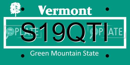 S19QTI Vermont License Plate