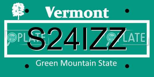 S24IZZ Vermont License Plate