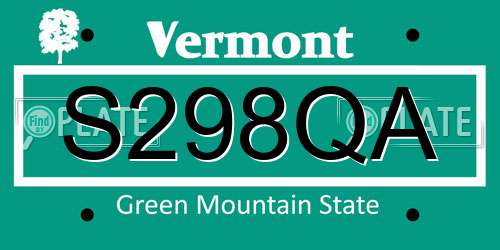 S298QA Vermont License Plate