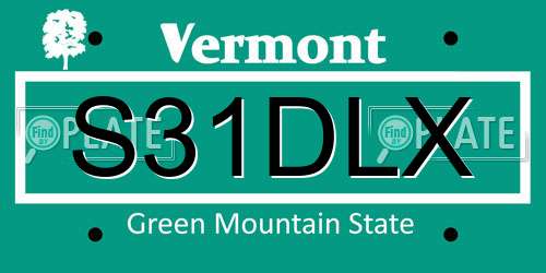 S31DLX Vermont License Plate