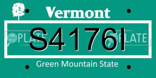 S4176I Vermont License Plate