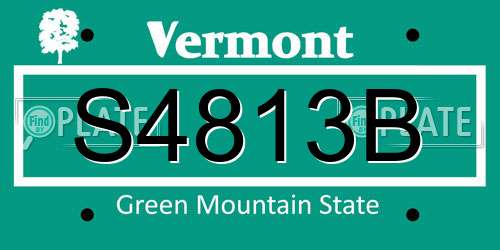 S4813B Vermont License Plate