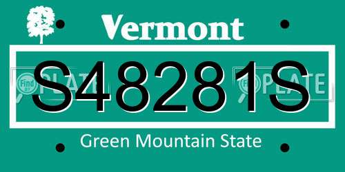 S48281S Vermont License Plate