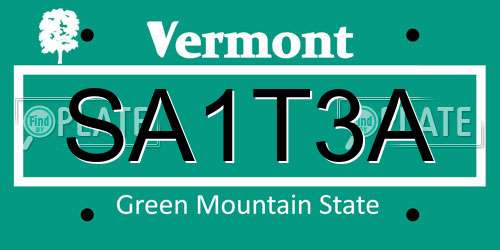 SA1T3A Vermont License Plate