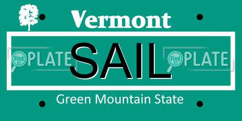 SAIL Vermont License Plate
