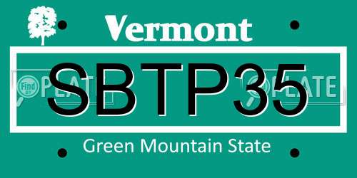 SBTP35 Vermont License Plate