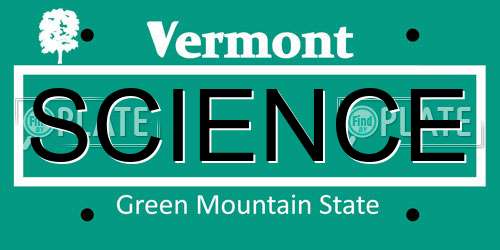 SCIENCE Vermont License Plate