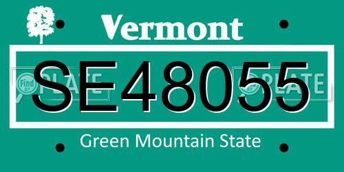 SE48055 Vermont License Plate