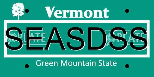 SEASDSS Vermont License Plate
