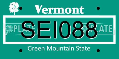 SEI088 Vermont License Plate