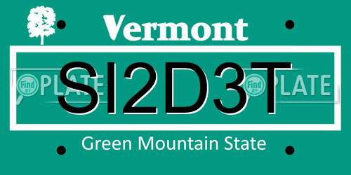SI2D3T Vermont License Plate