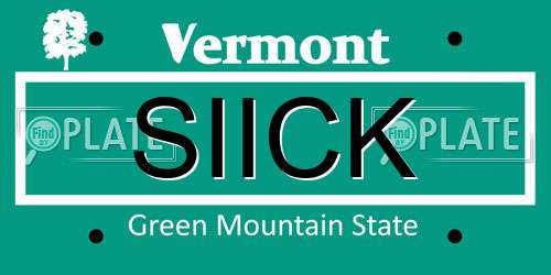 SIICK Vermont License Plate