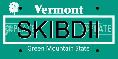 SKIBDII Vermont License Plate