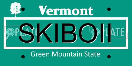 SKIBOII Vermont License Plate