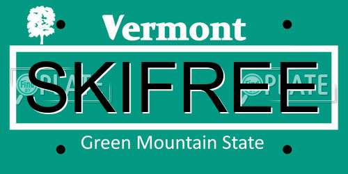 SKIFREE Vermont License Plate