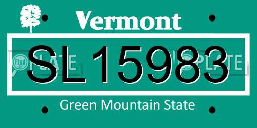 SL15983 Vermont License Plate