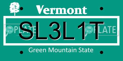 SL3L1T Vermont License Plate