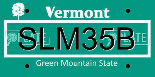 SLM35B Vermont License Plate
