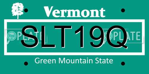 SLT19Q Vermont License Plate