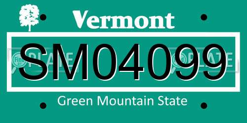 SM04099 Vermont License Plate