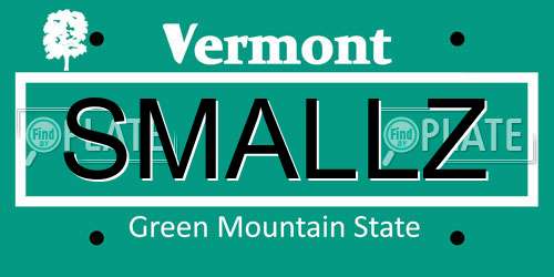 SMALLZ Vermont License Plate