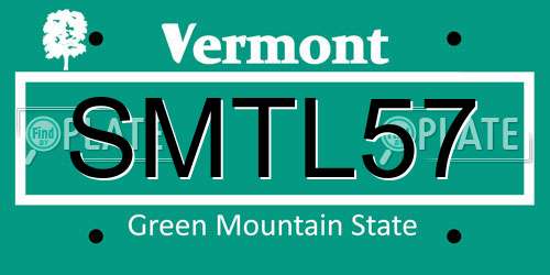 SMTL57 Vermont License Plate
