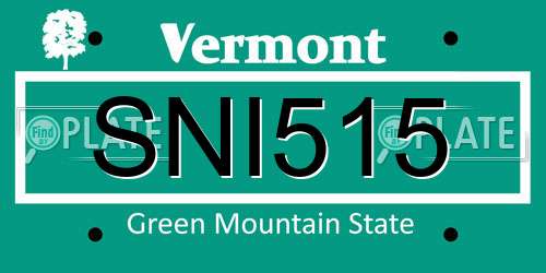 SNI515 Vermont License Plate