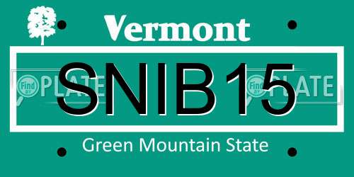 SNIB15 Vermont License Plate
