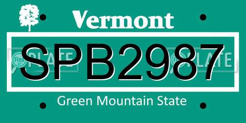 SPB2987 Vermont License Plate
