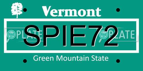 SPIE72 Vermont License Plate