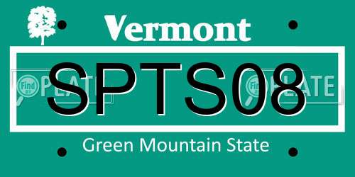 SPTS08 Vermont License Plate