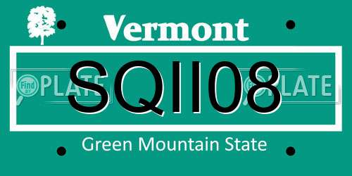 SQII08 Vermont License Plate