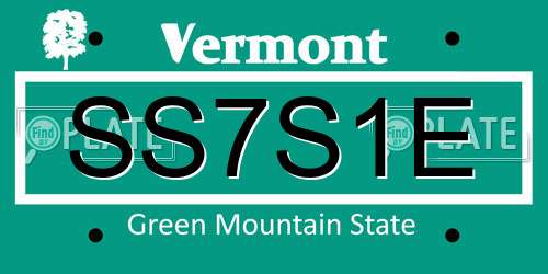SS7S1E Vermont License Plate