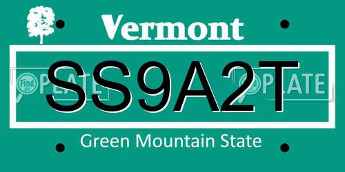 SS9A2T Vermont License Plate