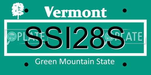 SSI28S Vermont License Plate