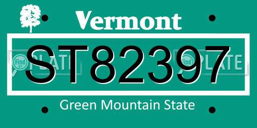 ST82397 Vermont License Plate