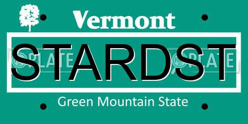 STARDST Vermont License Plate