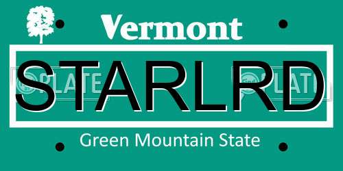 STARLRD Vermont License Plate