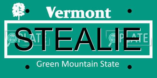 STEALIE Vermont License Plate