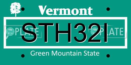 STH32I Vermont License Plate