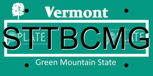 STTBCMG Vermont License Plate