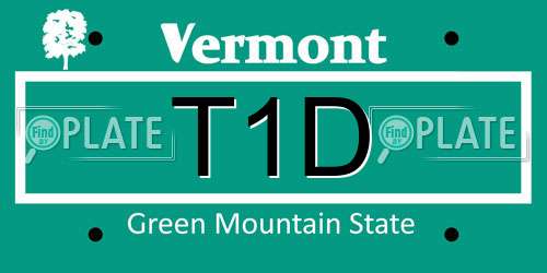 T1D Vermont License Plate