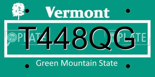 T448QG Vermont License Plate