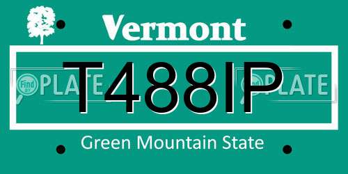 T488IP Vermont License Plate