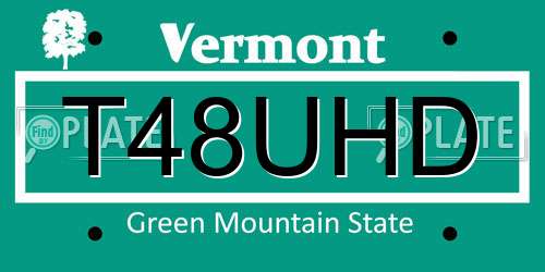 T48UHD Vermont License Plate