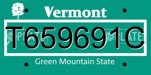 T659691C Vermont License Plate