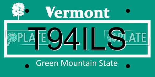 T94ILS Vermont License Plate