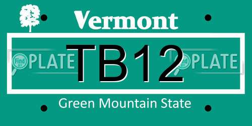 TB12 Vermont License Plate